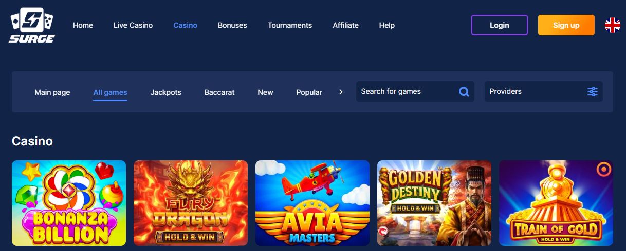 Search for your favourite slots to play at casino