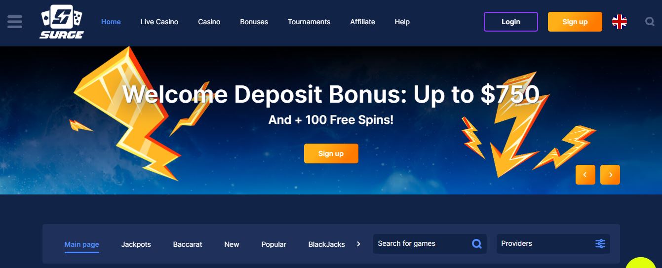 Claim welcome deposit bonus up to $750 with free spins